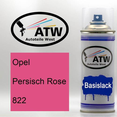 Opel, Persisch Rose, 822: 400ml Sprühdose, von ATW Autoteile West.